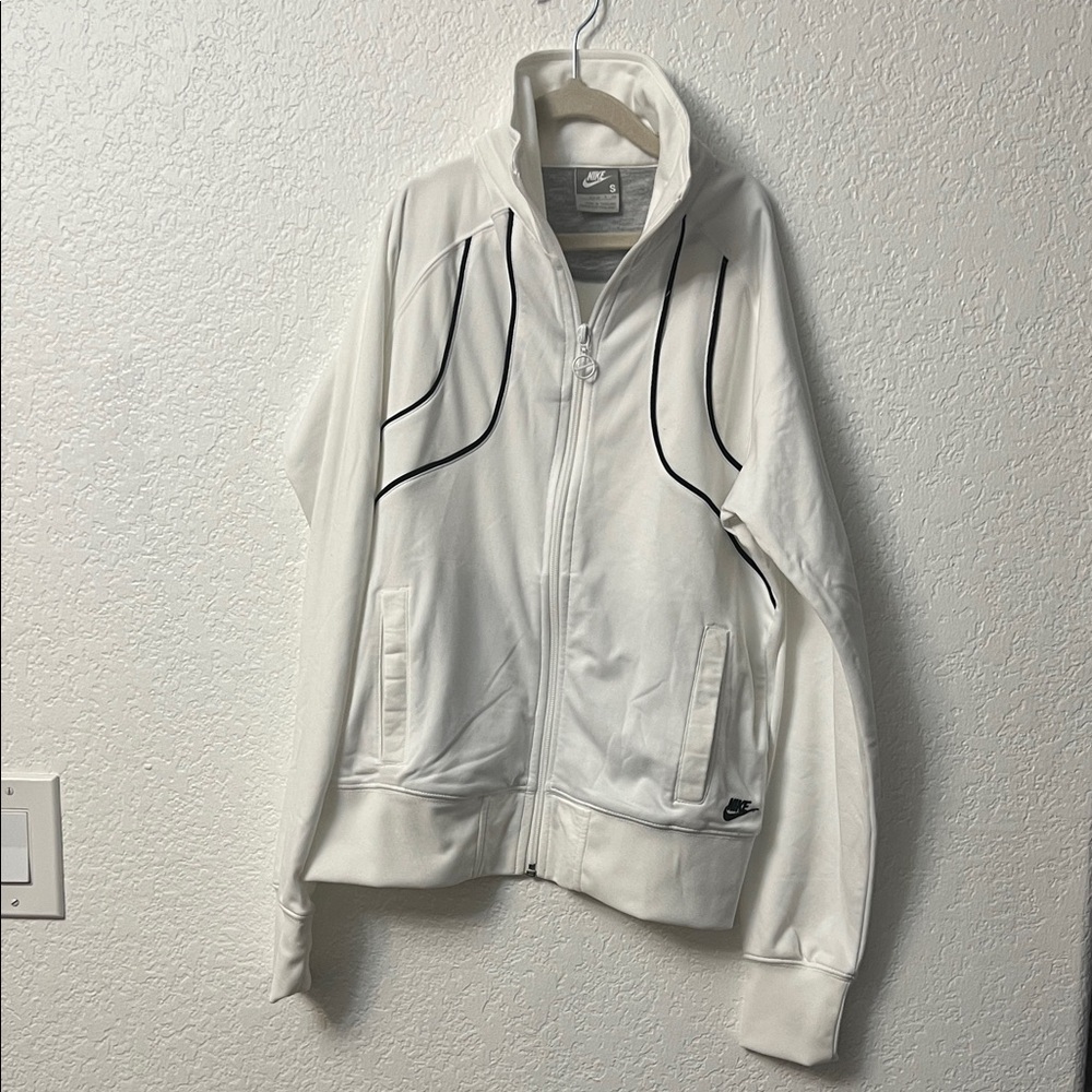 Nike White Jacket with Black Details - Picture 1 of 3